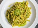 Cooking Class - Pasta, Pesto & Italian Passion: pesto coated fettuccine pasta