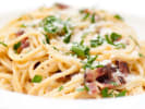 Cooking Class - Tuscan Cuisine: From Pasta to Dessert in Charlotte: pici pasta Carbonara
