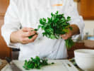 Cooking Class - Argentinian Empanada Classics in Boulder: picking fresh parsley for sauce