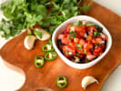 Team Building Cooking Class - Handcrafted Mexican Street Tacos in DC: pico de gallo in a white bowl