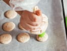 Cooking Class - Making Macarons For Mom in Manhattan: piping batter