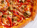 Cooking Class - Artisan Pizza 101 in Downtown Sacramento: pizza with peppers and artichoke