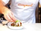 Team Building Cooking Class - Build a Mezze Platter Together: plating falafels
