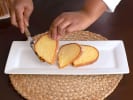 Cooking Class - Sous Vide Rack of Lamb: plating lemon pound cake