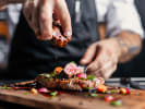Cooking Class - Fine Dining of A5 Wagyu Elegance in Tampa: plating steak
