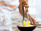 Cooking Class - Italian Classics with Japanese-Inspired Twists: plating the Chashu Pasta Carbonara