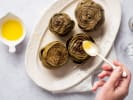 Cooking Class - Traditional French Cooking From Scratch in Northern Virginia: plating steamed artichokes