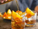 Online Mixology Class - Winter Wonderland Cocktails: pouring an old fashioned