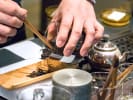 Online Chef For In-Person Team Building - Boba Milk Tea Fun Together: preparing black tea with loose leaves