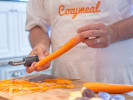 Cooking Class - The Art of Mantu Dumplings: preparing carrots for soup
