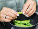 Cooking Class - Peak Summer Harvest Menu in Manhattan: preparing snap peas
