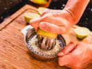 Cooking Class - Surf & Turf for Two - Date Night in Manhattan: pressing lemon