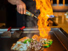 Private Chef - Gourmet Hibachi Fare: chef with fire on hibachi