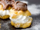 Online Cooking Class - Create Your Own Cream Puffs: profiteroles filled with pastry cream and topped with chocolate