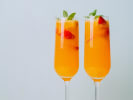 Online Mixology Class - Sensational Sips for Swifties: prosecco with peach juice and raspberries