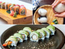Cooking Class - Elevated Sushi Techniques in Tampa: rainbow roll with onigiri and shrimp tempura roll