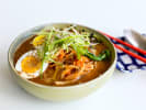 Online Cooking Class - Authentic Tantanmen Ramen Soup: ramen noodle soup with eggs and vegetable toppings