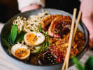Cooking Class - Gourmet Ramen Dinner in Northern Virginia: ramen bowl garnished with scallions and soy marinated egg
