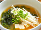 Cooking Class - Classic Sushi Selections: red miso soup with mushrooms