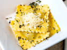 Cooking Class - Crafting Perfect Pasta: ricotta filled ravioli with grated parmesan cheese