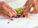 Cooking Class - Vegetarian Asian Dumplings: rolling fresh spring rolls