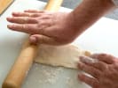 Cooking Class - Spanish Tapas With a Twist in Mid-City Area: rolling out flatbread