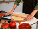 Cooking Class - Slice by Slice Pizza Creations: rolling out pizza dough