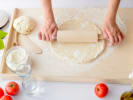 Cooking Class - Back to the Future-Themed Dinner: rolling pizza dough