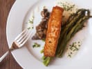 Cooking Class - Crispy Pan-Seared Salmon: salmon and asparagus