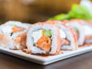 Cooking Class - Japanese and Chinese Fare: salmon and cream cheese   philadelphia   sushi roll