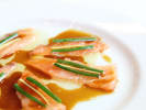 Cooking Class - Asian Fusion Seafood: salmon sashimi with chives
