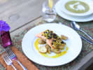 Cooking Class - Wild Salmon and Risotto in East Bay: salmon with vinaigrette sauce