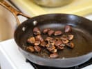 Cooking Class - Contemporary French Fare: sauteing mushrooms