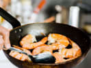 Cooking Class - Intro to Thai Cooking: searing shrimp