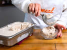 Cooking Class - Authentic Paella for Beginners in Manhattan: scooping almon ice cream