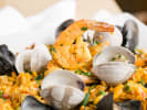 Cooking Class - Rustic Spanish Paella in Downtown Dallas: seafood paella up close