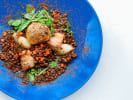 Cooking Class - Seasonal Seafood Dinner: seared sea scallops with french lentils