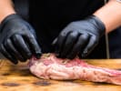 Cooking Class - Father's Day Steak Feast in Dallas: seasoning steak