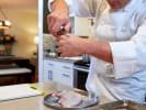 Cooking Class - Refined Chicken for Beginners in Northern Virginia: seasoning chicken quarter with salt
