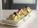 Cooking Class - Sushi Rolls at the Infinity Towers in San Francisco: shrimp and cucumber salad