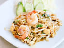 Online Cooking Class - Pad Thai and Bananas in Coconut: shrimp pad thai with tofu