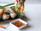 Cooking Class - A Taste of Dim Sum: shrimp spring rolls with dipping sauce