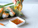 Cooking Class - The Art of Sushi Classics: shrimp spring rolls with dipping sauce
