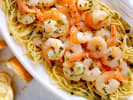 Couples Cooking Class - French and Italian For 2: shrimp with homemade pasta and butter white wine sauce