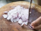 Cooking Class - Favorite Indian Dishes in Buckhead: Chopping onions