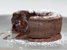 Cooking Class - Classic Steakhouse Dinner: side view of chocolate lava cake