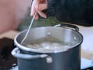 Cooking Class - Hearty Soups and Stews: simmering dumplings in a pot