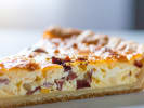 Cooking Class - French Table Classics: slice of quiche Lorraine up close