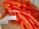 Cooking Class - Filipino Feast: sliced red peppers