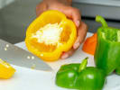 Cooking Class - Indian Curry 101: slicing bell peppers